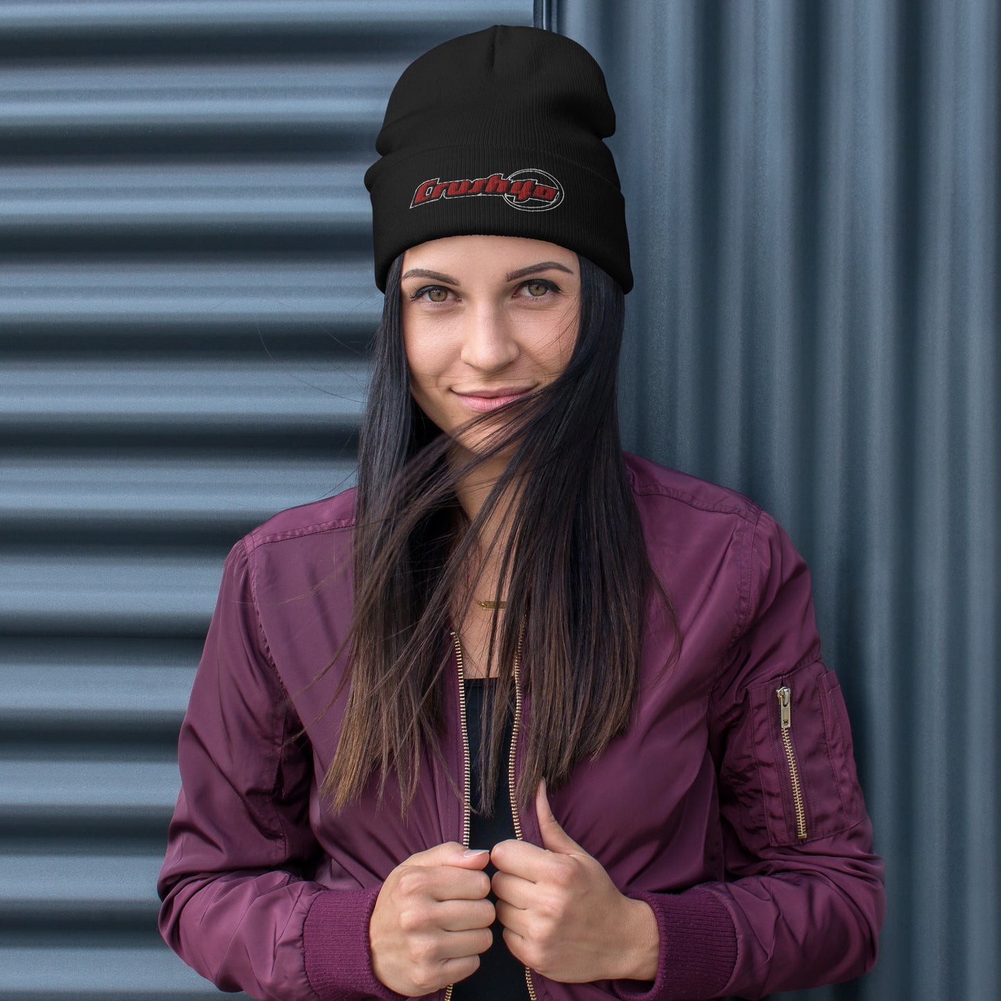 Crush40 Embroidered Beanie